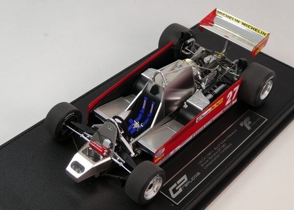 Formule 1 Ferrari 126CK #27 Winner GP Monaco 1981 (G.Villeneuve) + Engine Detail - 1:18 - GP Replicas