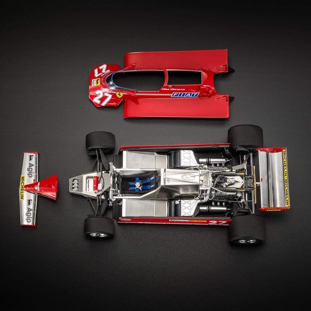 Formule 1 Ferrari 126CK #27 Winner GP Monaco 1981 (G.Villeneuve) + Engine Detail - 1:18 - GP Replicas