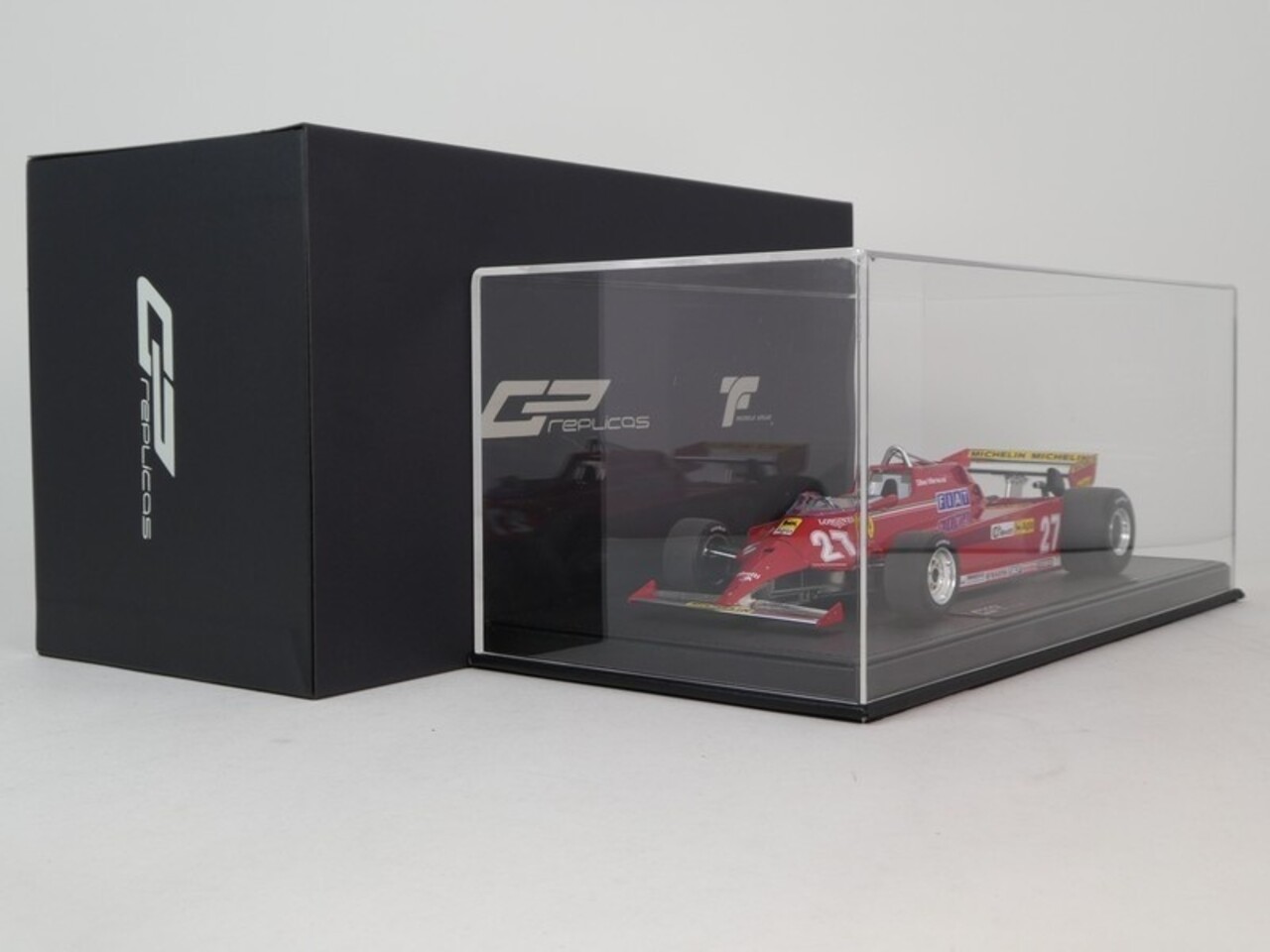 Formule 1 Ferrari 126CK #27 Winner GP Monaco 1981 (G.Villeneuve) + Engine Detail - 1:18 - GP Replicas