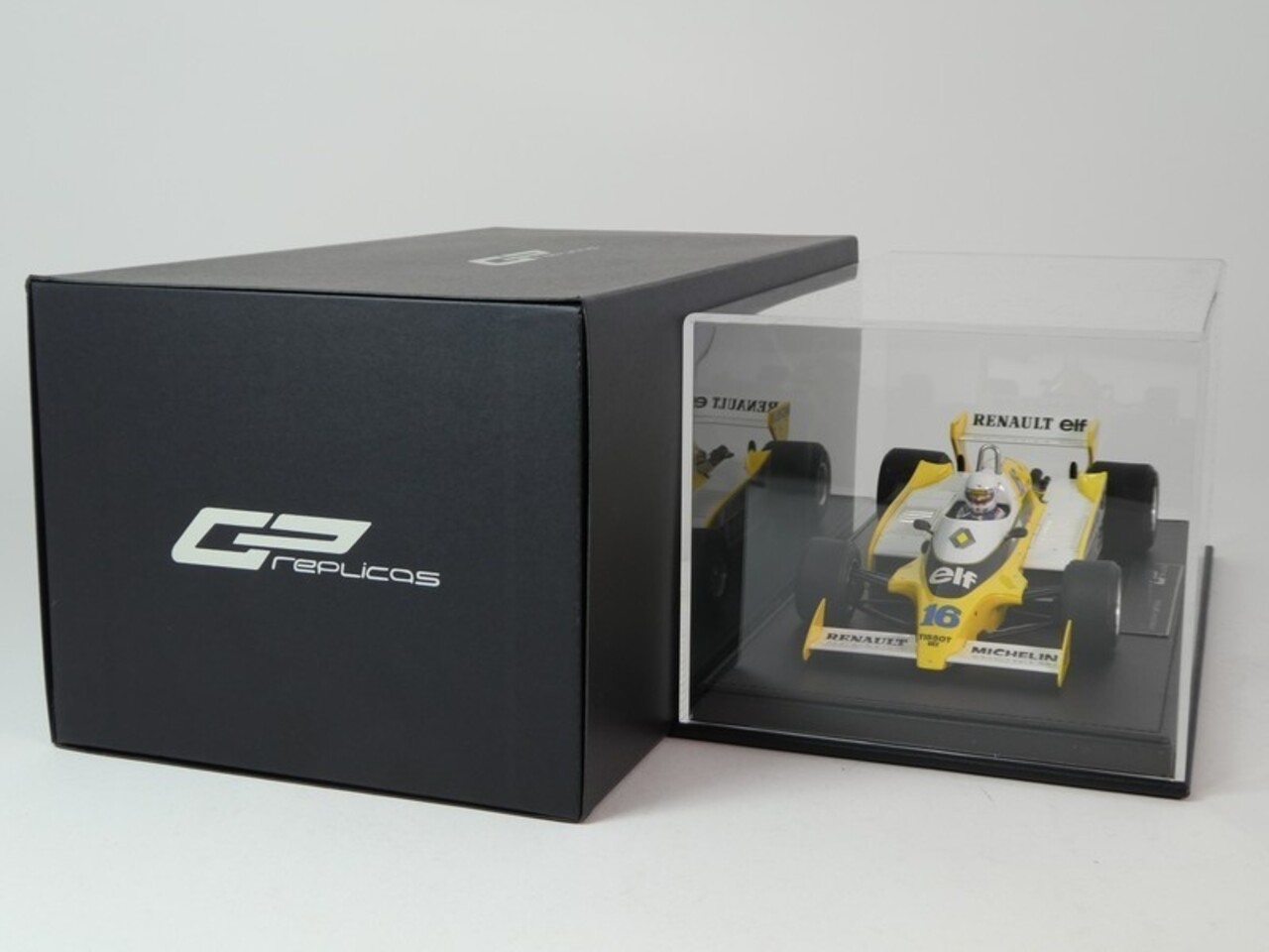 Formule 1 Renault RS10 #16 Team Renault Elf Fastest Lap 3rd GP France 1979 + Pilot Figure (R.Arnoux)  - 1:18 - GP Replicas