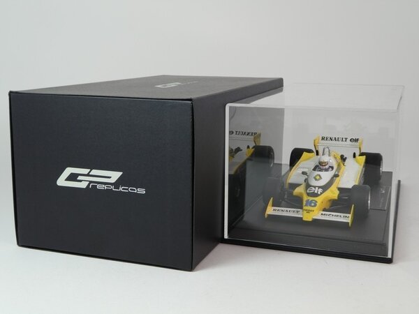 Formule 1 Renault RS10 #16 Team Renault Elf Fastest Lap 3rd GP France 1979 + Pilot Figure (R.Arnoux)  - 1:18 - GP Replicas