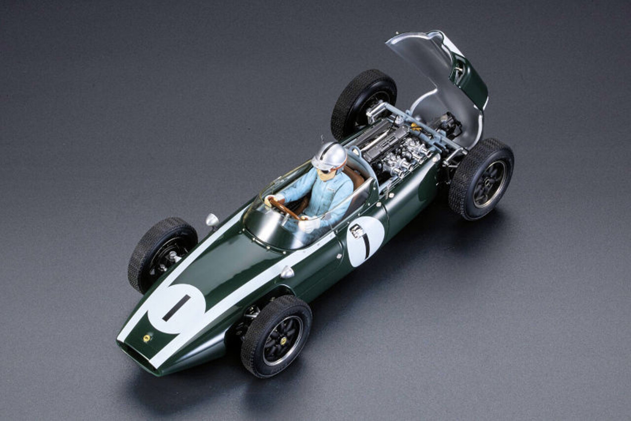 Formule 1 Cooper T53 #1 Pole Position WinnerGP Silverstone UK + Pilot Figure 1960 (J. Brabham) - 1:18 - GP Replicas