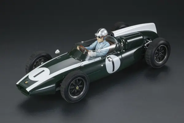 Formule 1 Cooper T53 #1 Pole Position WinnerGP Silverstone UK + Pilot Figure 1960 (J. Brabham) - 1:18 - GP Replicas