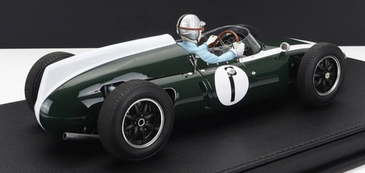 Formule 1 Cooper T53 #1 Pole Position WinnerGP Silverstone UK + Pilot Figure 1960 (J. Brabham) - 1:18 - GP Replicas