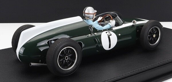 Formule 1 Cooper T53 #1 Pole Position WinnerGP Silverstone UK + Pilot Figure 1960 (J. Brabham) - 1:18 - GP Replicas