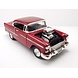 Chevrolet Chevrolet Bel Air Custom Hot Rod + Blown Engine + New Rims and Wheels 1955 - 1:18 - Motor Max