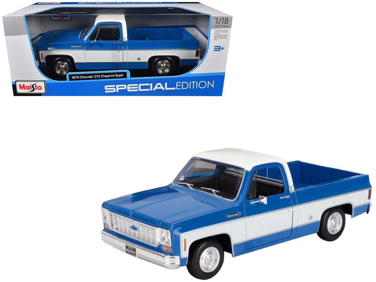 Chevrolet Chevrolet C10 Cheyenne Super 1974 - 1:18 - Maisto Chevrolet Chevrolet C10 Cheyenne Super 1974 - 1:18 - Maisto