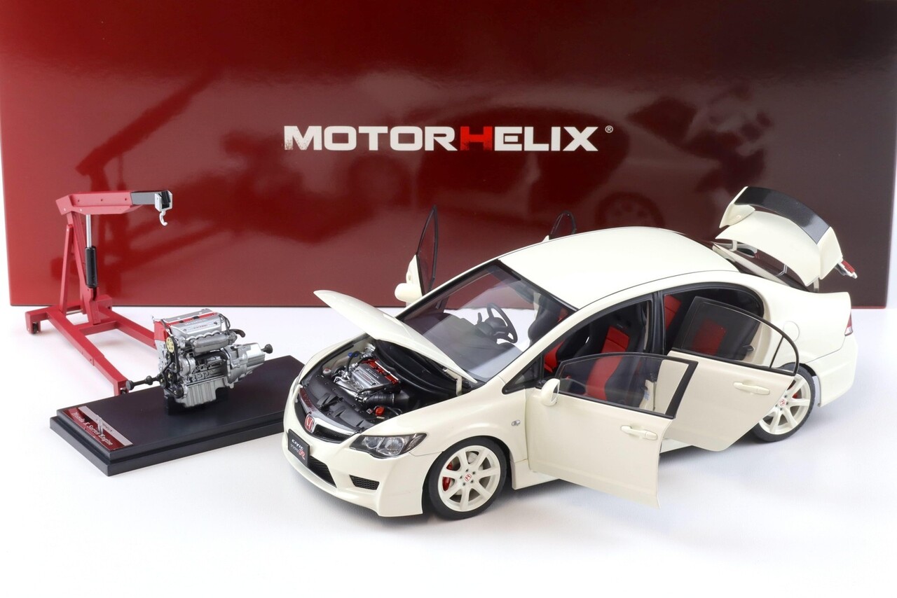 Honda Honda Civic Type-R (FD2) + Engine + Accessories 2007 Early Version - 1:18 - MotorHelix