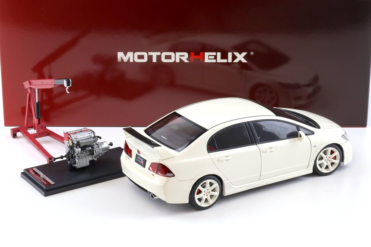 Honda Honda Civic Type-R (FD2) + Engine + Accessories 2007 Early Version - 1:18 - MotorHelix