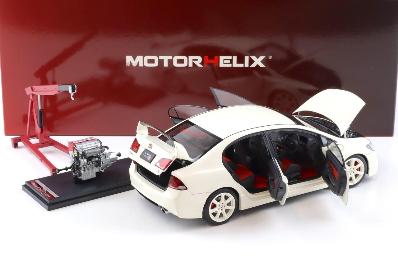 Honda Honda Civic Type-R (FD2) + Engine + Accessories 2007 Early Version - 1:18 - MotorHelix