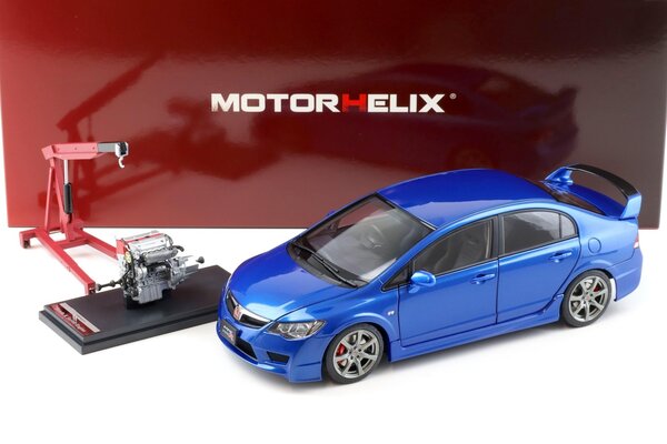 Honda Honda Civic Type-R (FD2) + Engine + Accessories 2007 Early Version - 1:18 - MotorHelix
