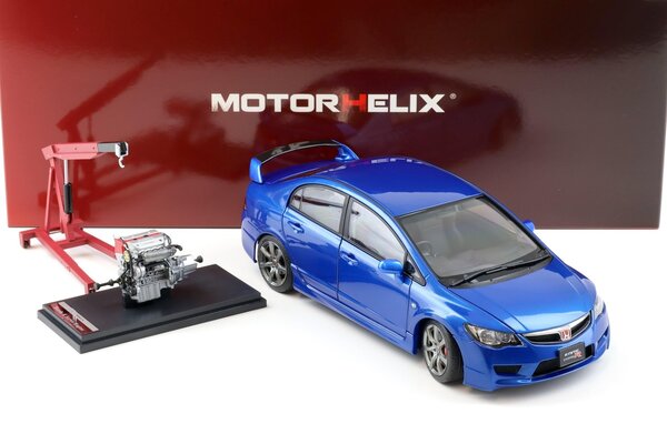 Honda Honda Civic Type-R (FD2) + Engine + Accessories 2007 Early Version - 1:18 - MotorHelix