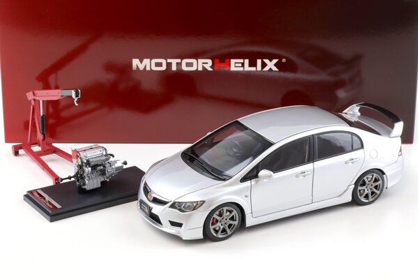 Honda Honda Civic Type-R (FD2) + Engine + Accessories 2007 Early Version - 1:18 - MotorHelix