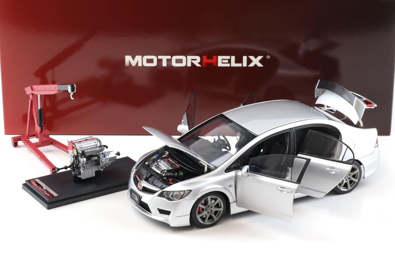 Honda Honda Civic Type-R (FD2) + Engine + Accessories 2007 Early Version - 1:18 - MotorHelix