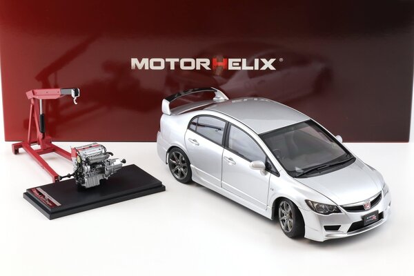 Honda Honda Civic Type-R (FD2) + Engine + Accessories 2007 Early Version - 1:18 - MotorHelix
