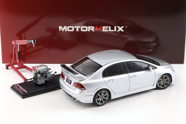 Honda Honda Civic Type-R (FD2) + Engine + Accessories 2007 Early Version - 1:18 - MotorHelix