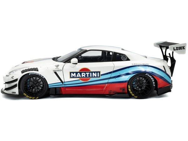 Nissan Nissan GT-R (R35) RHD Liberty Walk Body Kit 2.0 Martini 2024  - 1:18 - Solido