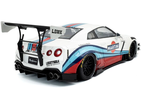 Nissan Nissan GT-R (R35) RHD Liberty Walk Body Kit 2.0 Martini 2024  - 1:18 - Solido