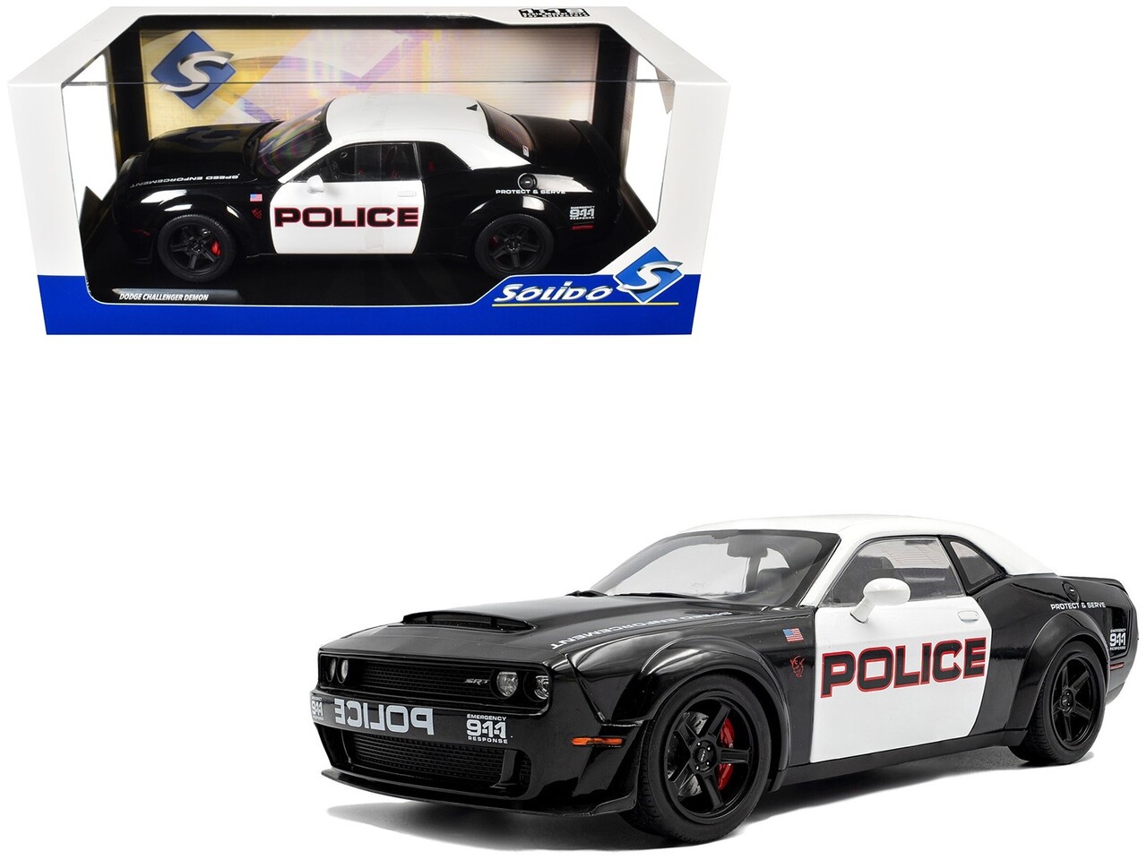 Dodge Dodge Challenger R/T Scat Pack Widebody 2023 Highway Police USA - 1:18 - Solido