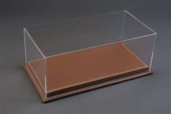 Atlantic Acrylic Display Case Mulhouse + Brown Leather Base - 1:43 - Atlantic