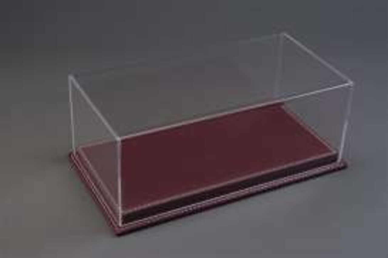 Atlantic Acrylic Display Case Mulhouse + Burgundy Leather Base - 1:12 - Atlantic