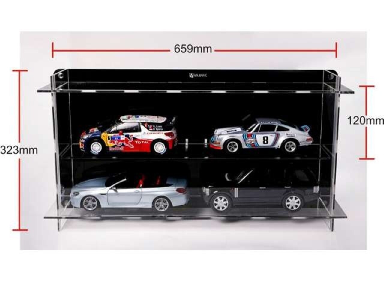 Atlantic Acrylic Multicase For Four 1:18 Scale Cars (2x2) - 1:18 - Atlantic
