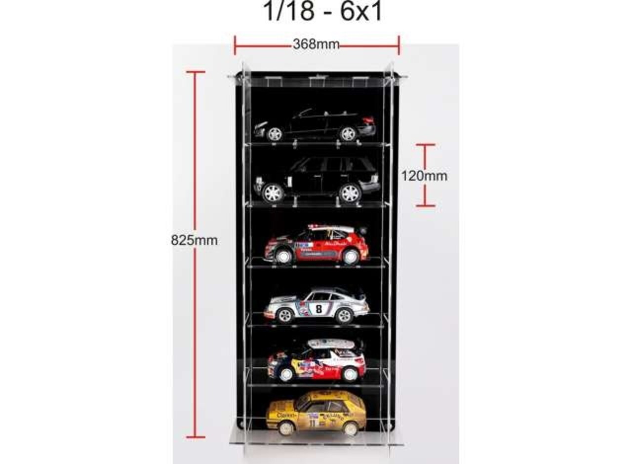 Atlantic Acrylic Multicase For Six 1:18 Scale Cars (6x1) - 1:18 - Atlantic