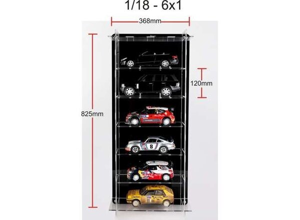Atlantic Acrylic Multicase For Six 1:18 Scale Cars (6x1) - 1:18 - Atlantic