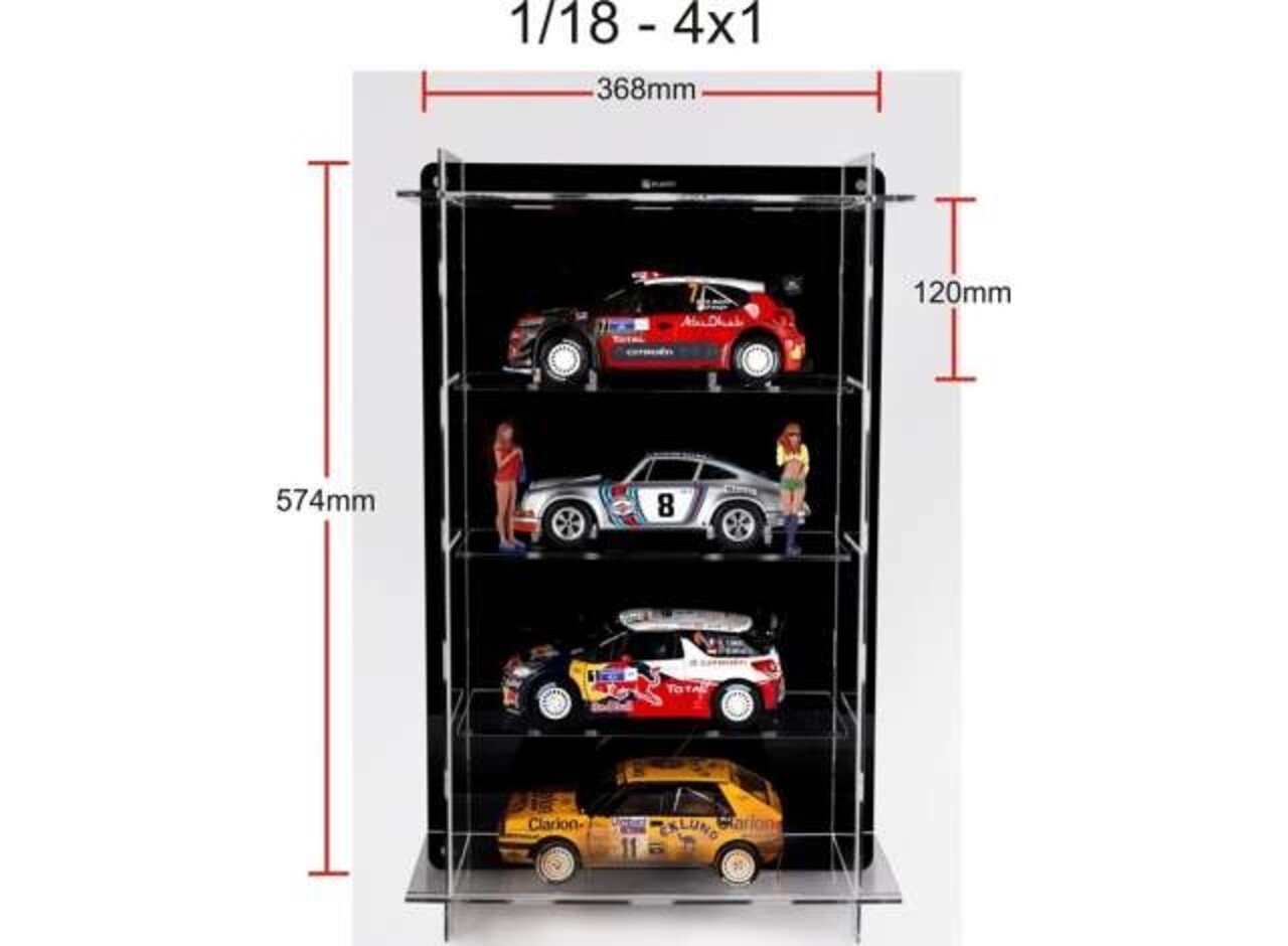 Atlantic Acrylic Multicase For Four 1:18 Scale Cars (4x1) - 1:18 - Atlantic