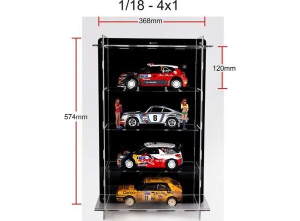 Atlantic Acrylic Multicase For Four 1:18 Scale Cars (4x1) - 1:18 - Atlantic