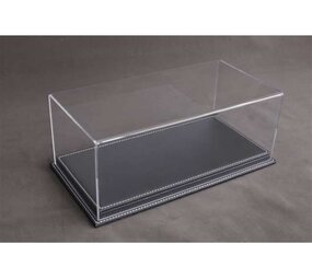 Atlantic Acrylic Display Case Mulhouse with Anthracite Leather Base - 1:18 - Atlantic