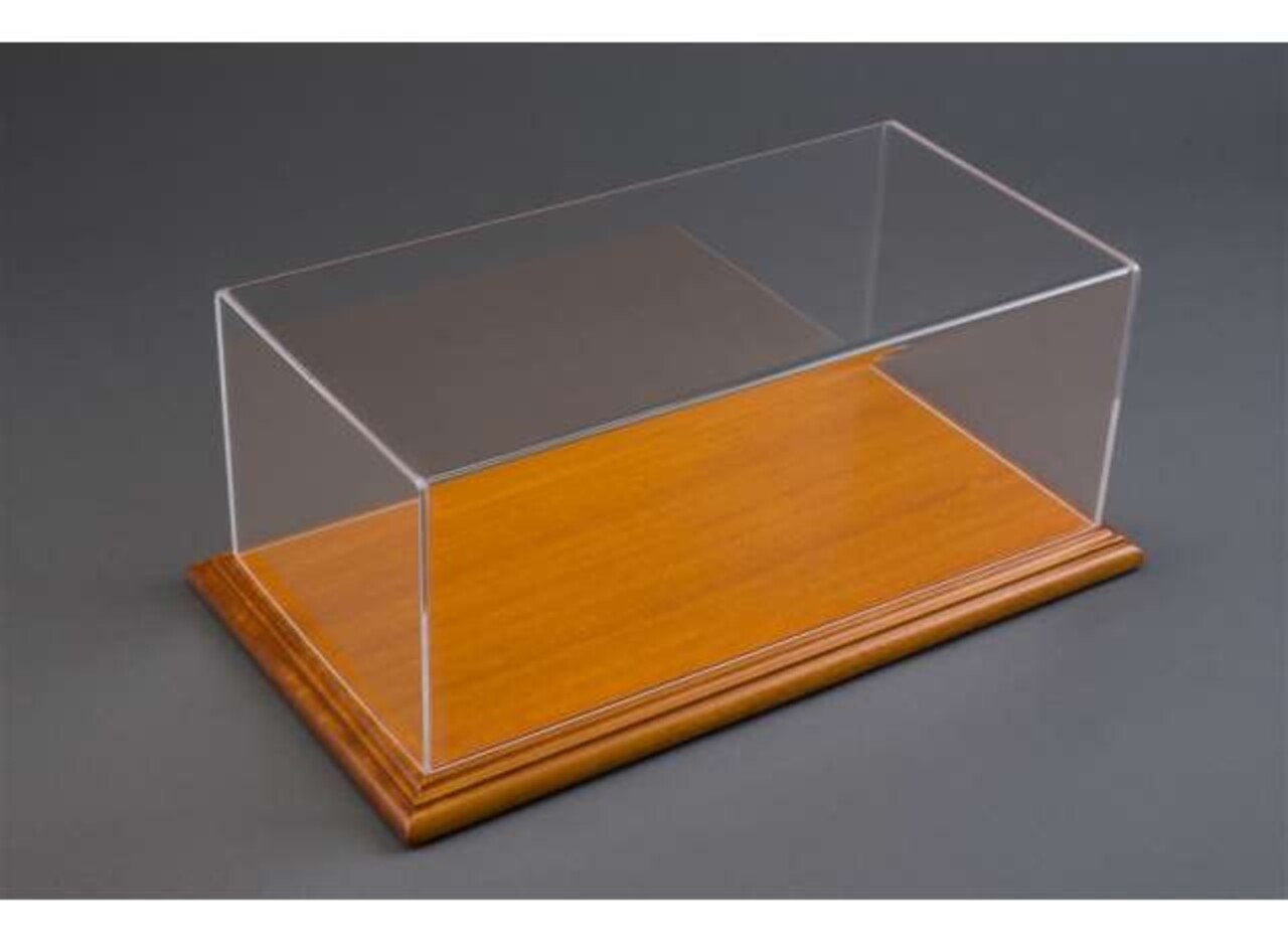 Atlantic  Aichi Deluxe Display Case with Wood Cherry Base Narrow Edge - 1:18 - Atlantic