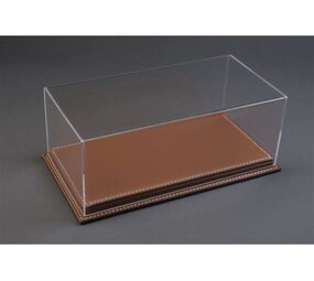 Atlantic Acrylic Display Case Mulhouse with Brown Leather Base - 1:18 - Atlantic