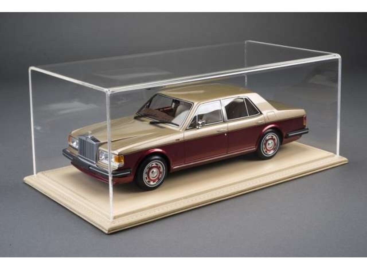 Atlantic  Acrylic Display Case Maranello with Beige Leather Base - 1:18 - Atlantic