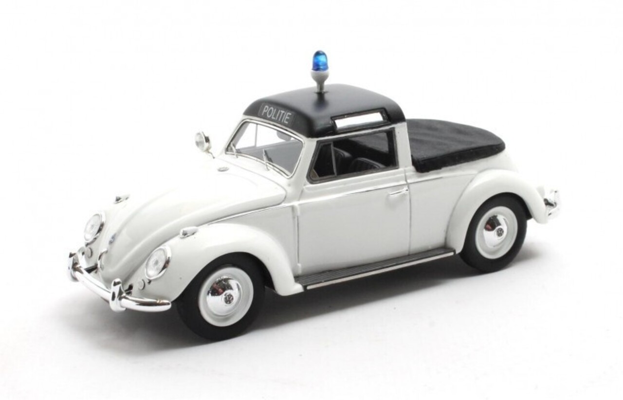 Volkswagen Volkswagen Maggiolino Beetle Semiconvertible Covered Police 1958 - 1:43 - Matrix Scale Models