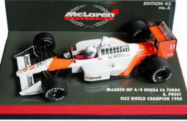 Formule 1 McLaren MP4/4 Honda V6 Turbo #11 Vice World Champion 1988 - 1:64 - Minichamps