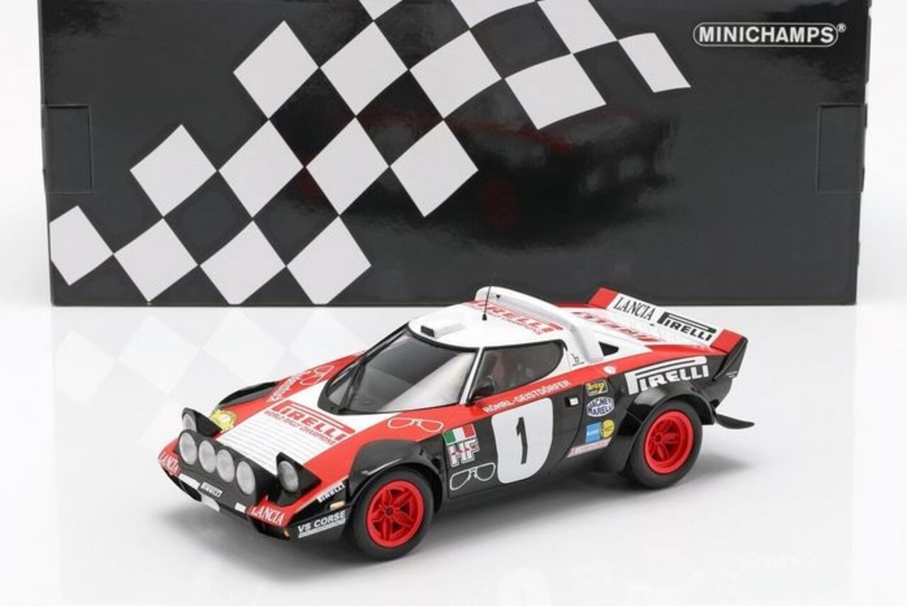 Lancia Lancia Stratos Lancia Pirelli #1 Winners Dynavit Saarland Rallye 1978 - 1:18 - Minichamps Lancia Lancia Stratos Lancia Pirelli #1 Winners Dynavit Saarland Rallye 1978 - 1:18 - Minichamps