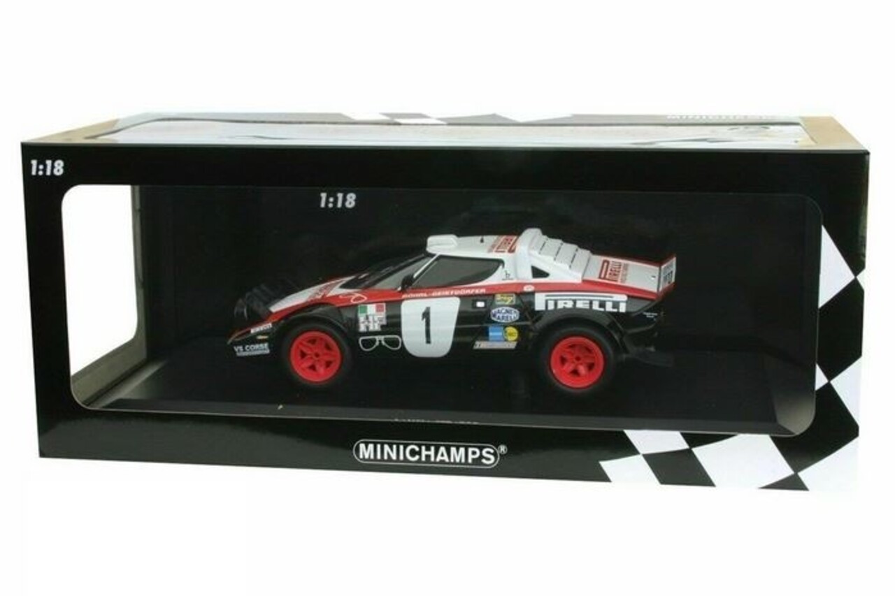 Lancia Lancia Stratos Lancia Pirelli #1 Winners Dynavit Saarland Rallye 1978 - 1:18 - Minichamps Lancia Lancia Stratos Lancia Pirelli #1 Winners Dynavit Saarland Rallye 1978 - 1:18 - Minichamps