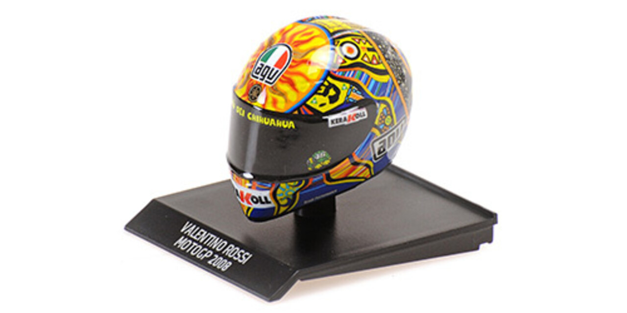 Formule 1 Helm Valentino Rossi MotoGP 2008 - 1:10 - Minichamps Formule 1 Helm Valentino Rossi MotoGP 2008 - 1:10 - Minichamps