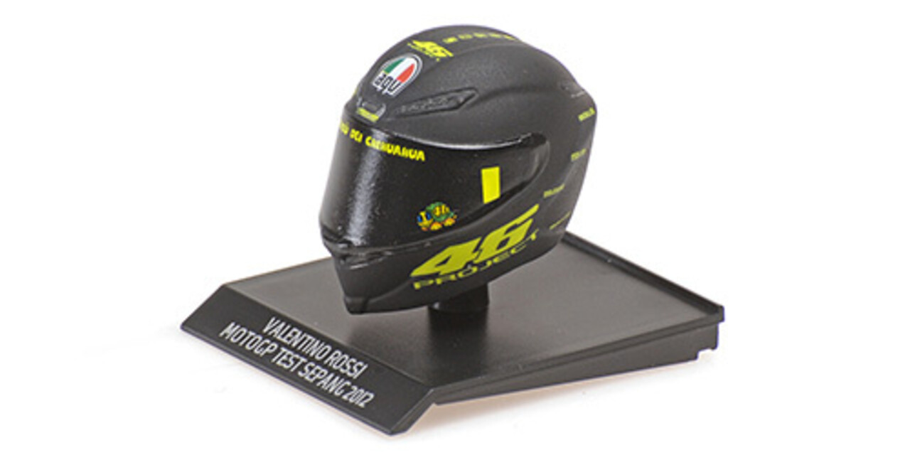 Formule 1 Helmet Valentino Rossi MotoGP Test Sepang 2012 - 1:10 - Minichamps