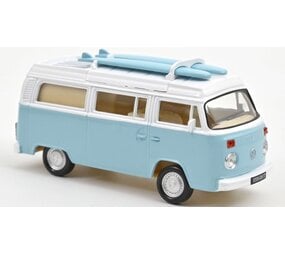 Volkswagen Volkswagen T2B Camper Van + Surfing Boards 1973 - 1:43 - Norev Volkswagen Volkswagen T2B Camper Van + Surfing Boards 1973 - 1:43 - Norev