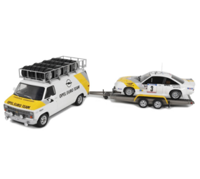 Chevrolet Chevrolet Rally Set: G30 Van Assistance Team Opel 1986 + Trailer 2 Axle + Opel Manta 400 #3 Tour de Corse 1984 - 1:18 - Otto Mobile Models Chevrolet Chevrolet Rally Set: G30 Van Assistance Team Opel 1986 + Trailer 2 Axle + Opel Manta 400 #3 Tour de Corse 1984 - 1:18 - Otto Mobile Models