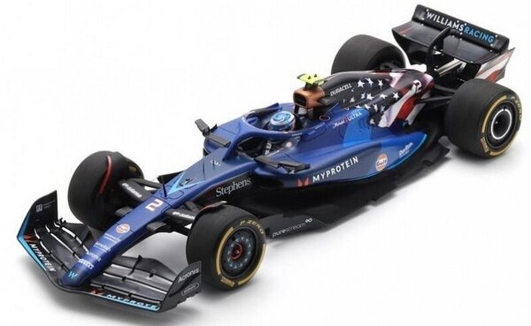 Formule 1 Williams F1 FW45 #2 10th GP USA 2023 (L.Sargeant) - 1:18 - Spark Formule 1 Williams F1 FW45 #2 10th GP USA 2023 (L.Sargeant) - 1:18 - Spark