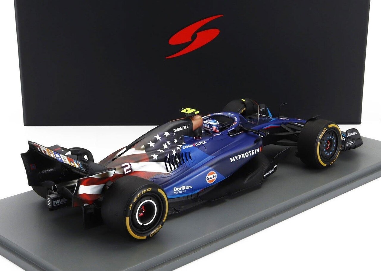 Formule 1 Williams F1 FW45 #2 10th GP USA 2023 (L.Sargeant) - 1:18 - Spark Formule 1 Williams F1 FW45 #2 10th GP USA 2023 (L.Sargeant) - 1:18 - Spark