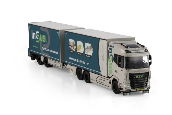 DAF DAF XG 6x2 Tag Axle Riged Curtain Side Combi + Forklift 'INSUS B.V.' - 1:50 - WSI Models DAF DAF XG 6x2 Tag Axle Riged Curtain Side Combi + Forklift 'INSUS B.V.' - 1:50 - WSI Models