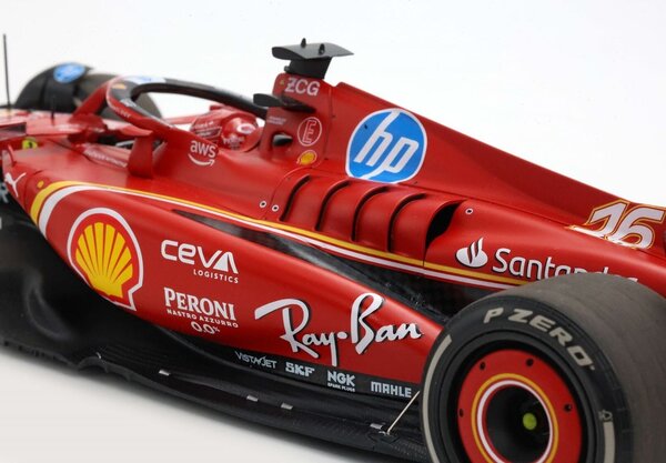 Formule 1 Ferrari F1 SF-24 #16 Team Scuderia Ferrari Winner GP Monza Italy 2024 (C.Leclerc) + Showcase - 1:18 - BBR