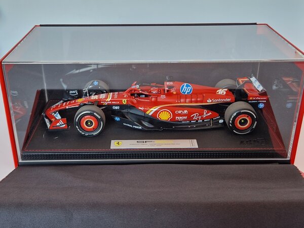 Formule 1 Ferrari F1 SF-24 #16 Team Scuderia Ferrari Winner GP Monza Italy 2024 C.Leclerc + Showcase - 1:18 - BBR Formule 1 Ferrari F1 SF-24 #16 Team Scuderia Ferrari Winner GP Monza Italy 2024 C.Leclerc + Showcase - 1:18 - BBR