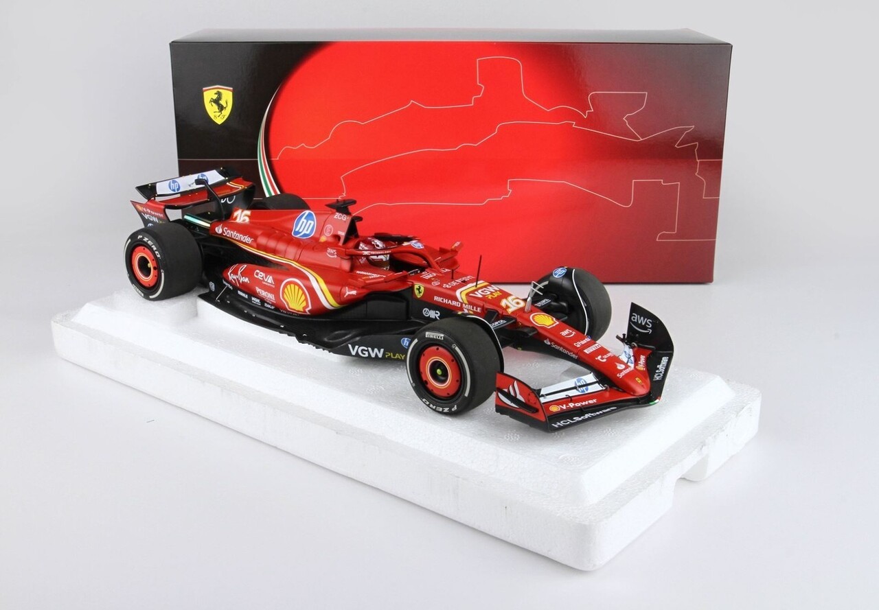 Formule 1 Ferrari F1 SF-24 #16 Team Scuderia Ferrari Winner GP Monaco 2024 C.Leclerc - 1:18 - BBR Formule 1 Ferrari F1 SF-24 #16 Team Scuderia Ferrari Winner GP Monaco 2024 C.Leclerc - 1:18 - BBR