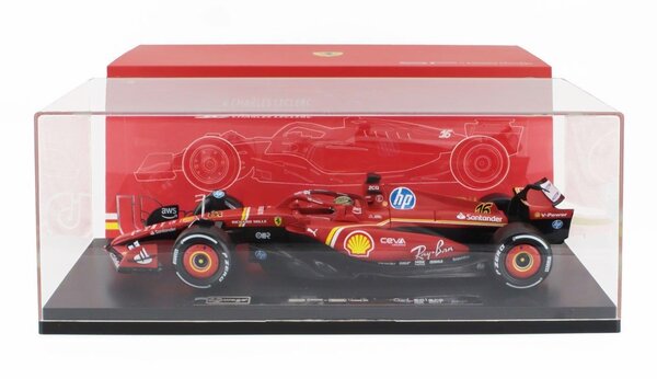 Formule 1 Ferrari SF-24 #16 Team Scuderia Ferrari Winner GP Monza (I) 2024 C. Leclerc + Showcase - 1:18 - Bburago Formule 1 Ferrari SF-24 #16 Team Scuderia Ferrari Winner GP Monza (I) 2024 C. Leclerc + Showcase - 1:18 - Bburago