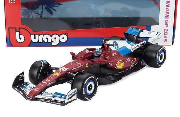 Formule 1 Ferrari SF25 #16 Team Scuderia Ferrari GPMiami 2025 (Charles Leclerc) - 1:18 - Bburago Formule 1 Ferrari SF25 #16 Team Scuderia Ferrari GPMiami 2025 (Charles Leclerc) - 1:18 - Bburago